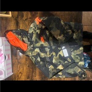 Nike Kids Camouflage Jacket with Orange Accents